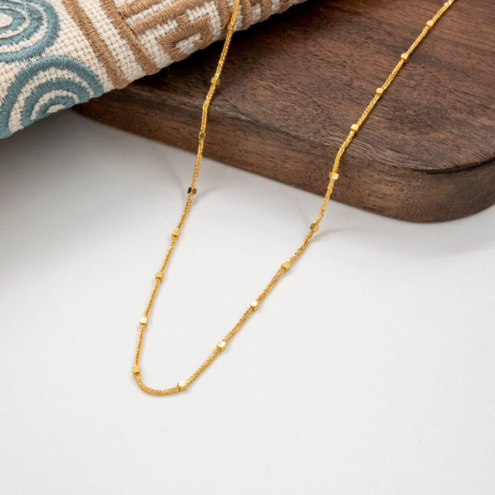 新年上新-Q/J【肖邦小方糖链45cm】 足金999精工5G-多样性发一