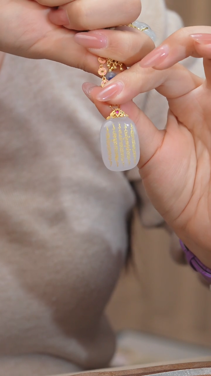 【闪购商品】和田玉吊坠不含链18K金镶嵌（二）@@W3227