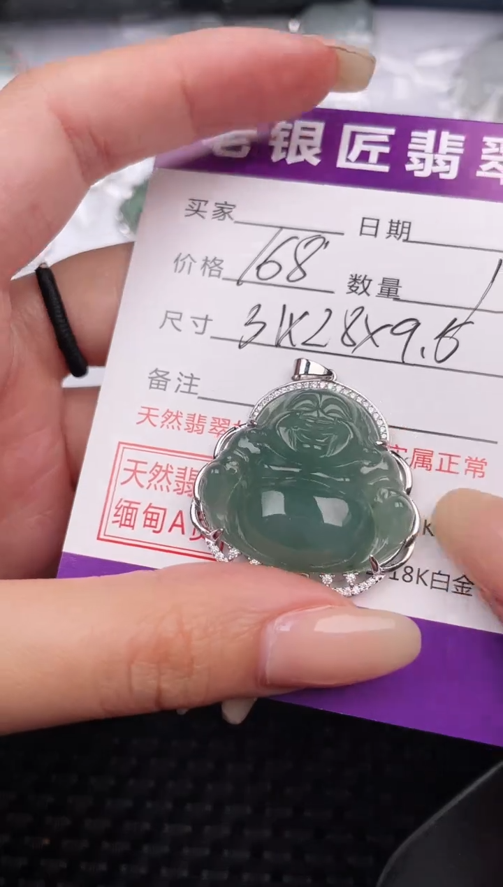 翡翠银S925镶嵌颈饰·