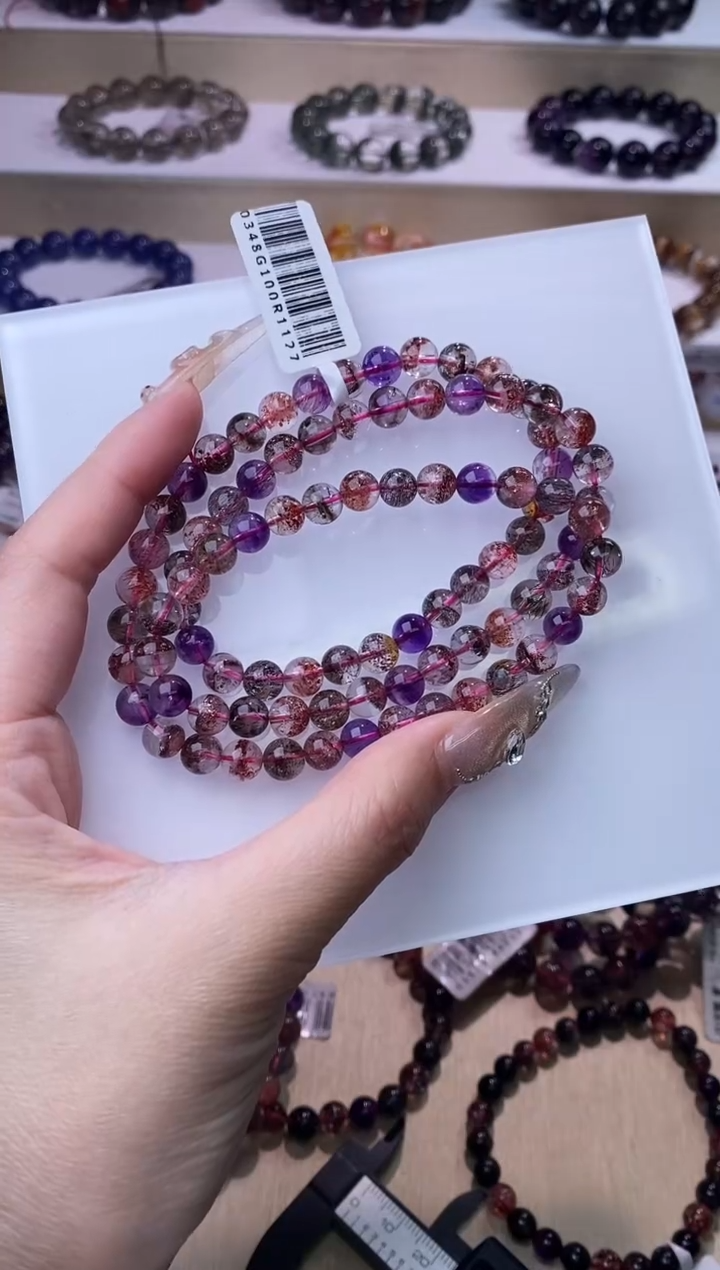 【闪购商品】水晶手链未镶嵌黑加仑超七单圈6m+