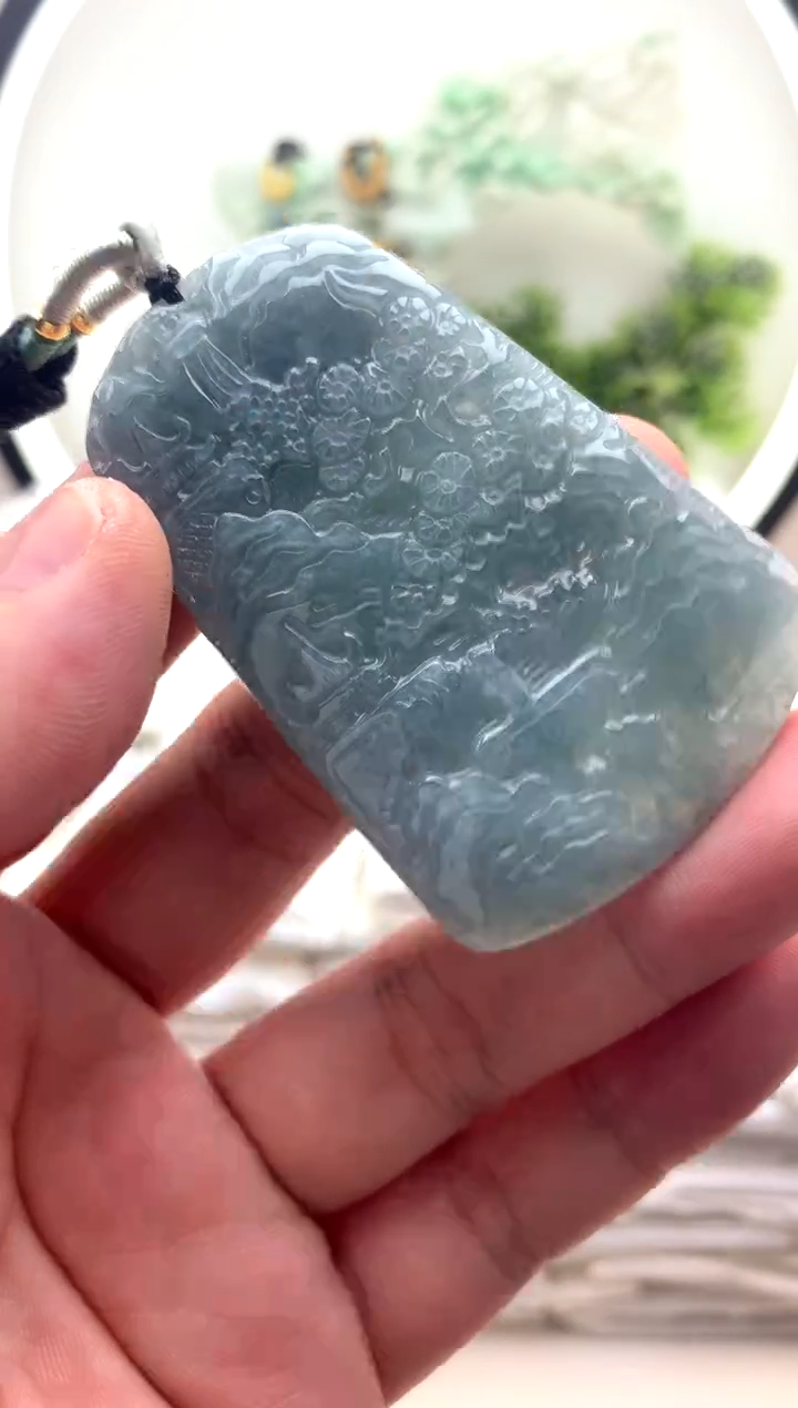 颈饰未镶嵌翡翠山水1