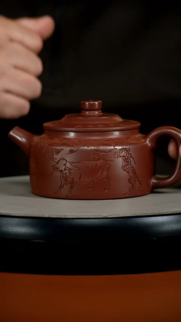 茶壶紫砂李传荣龙血砂牧童德中270CC