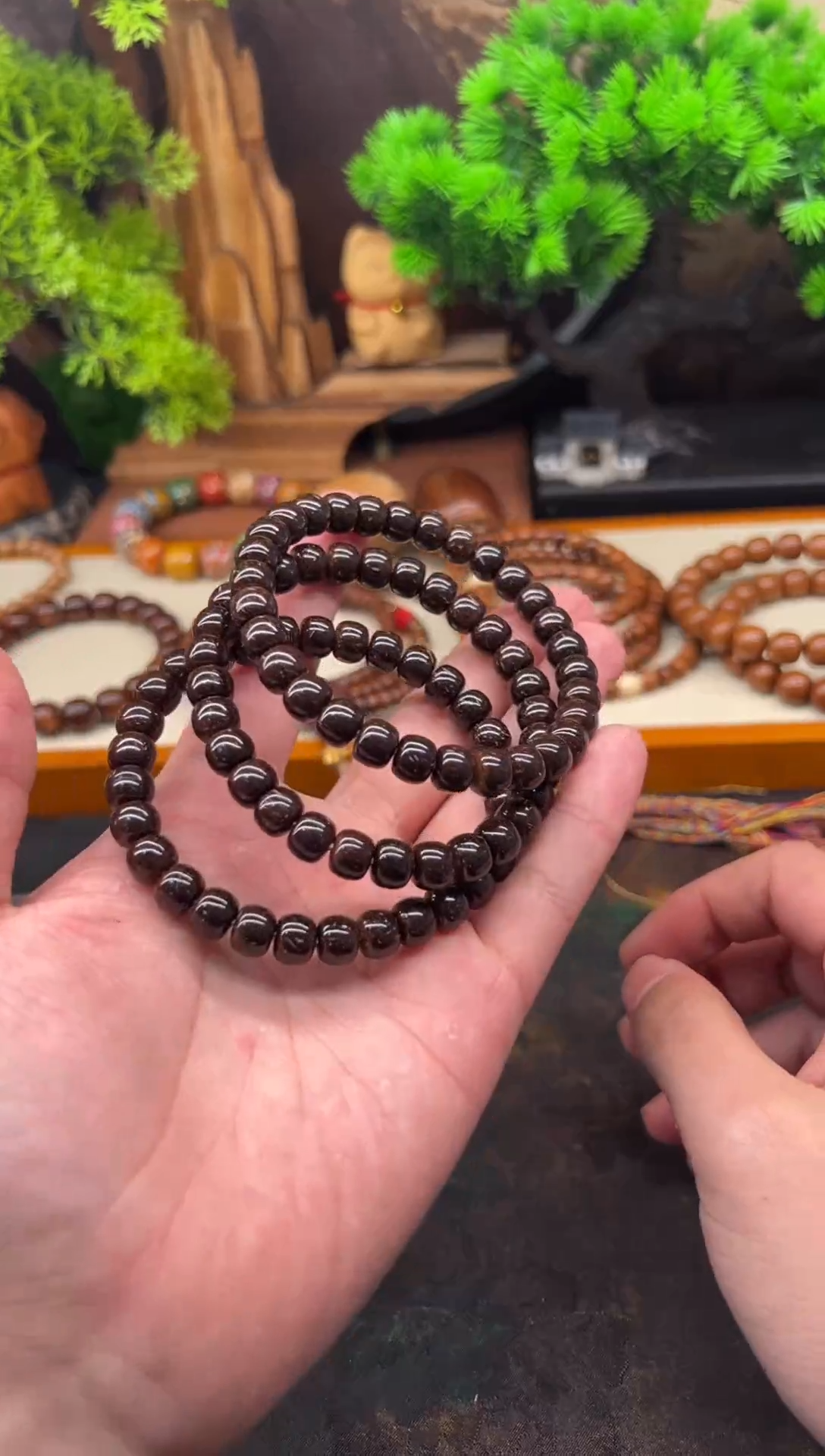 手串椰蒂黑金椰蒂精工7*8桶珠