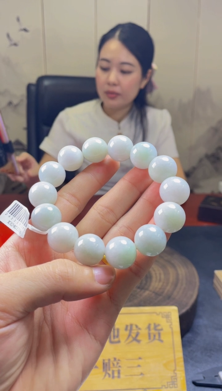 未镶嵌定制翡翠珠串 拍一发一