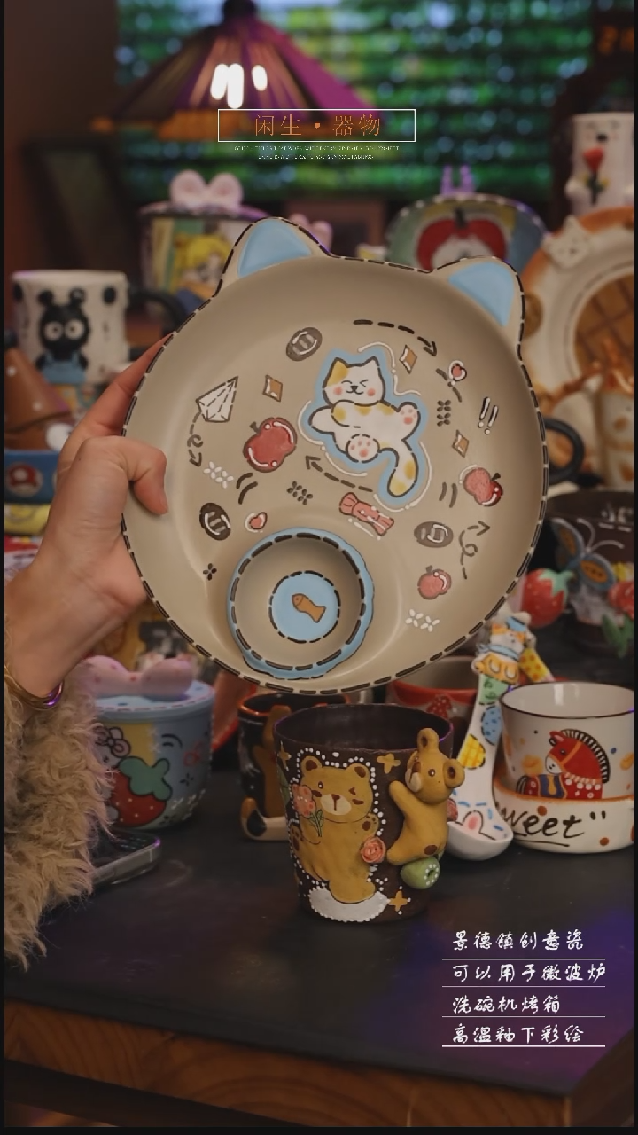 陶瓷景德镇可爱设计师款陶瓷 
