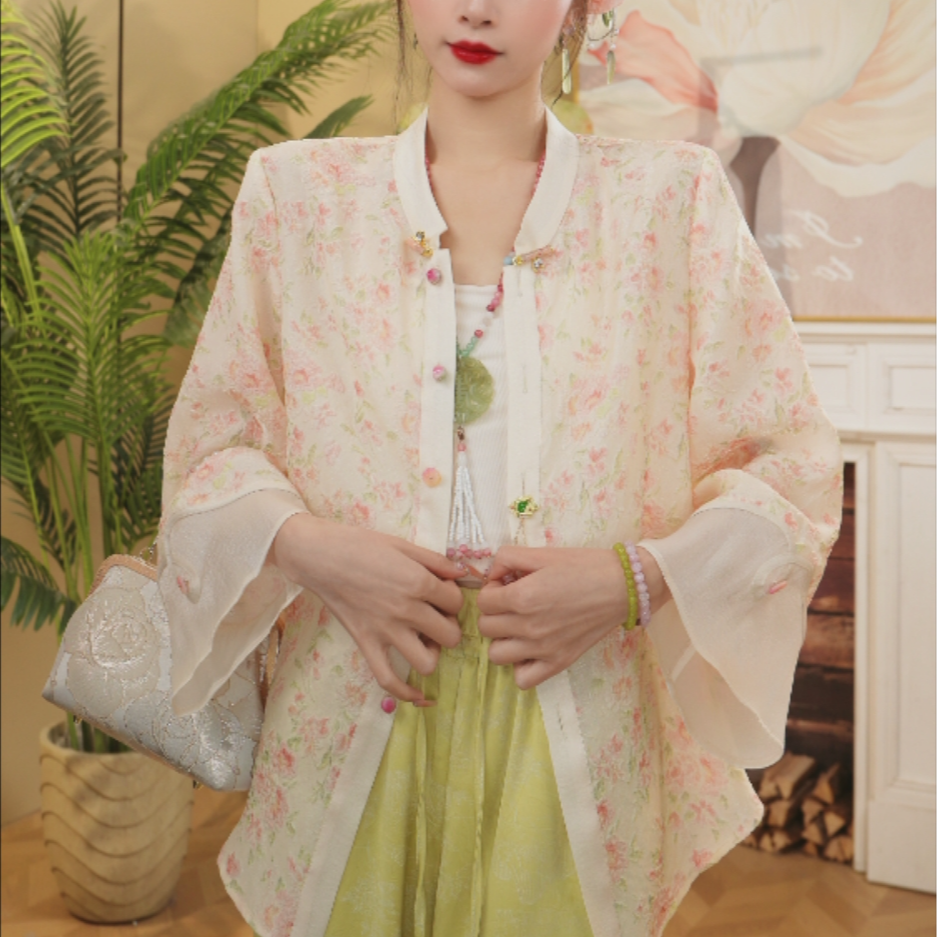 【初桃』重工手工高定刺绣汉服上衣外套2025a6887-小源