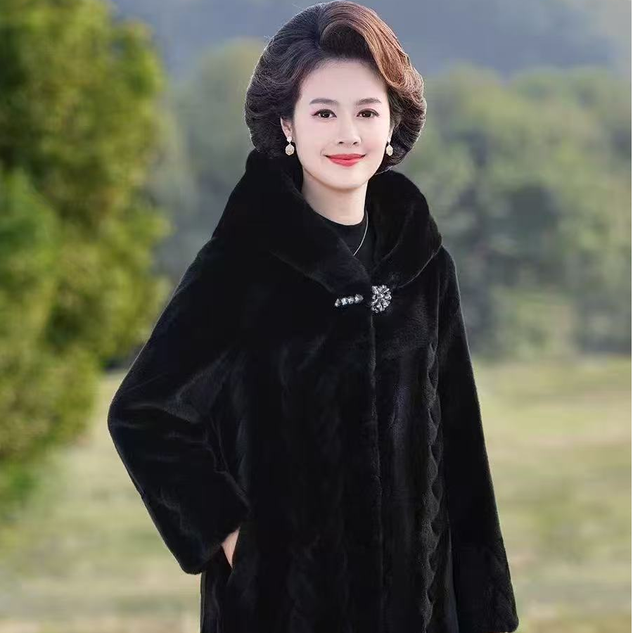 新款中长款麻花帽款时尚外套12-31