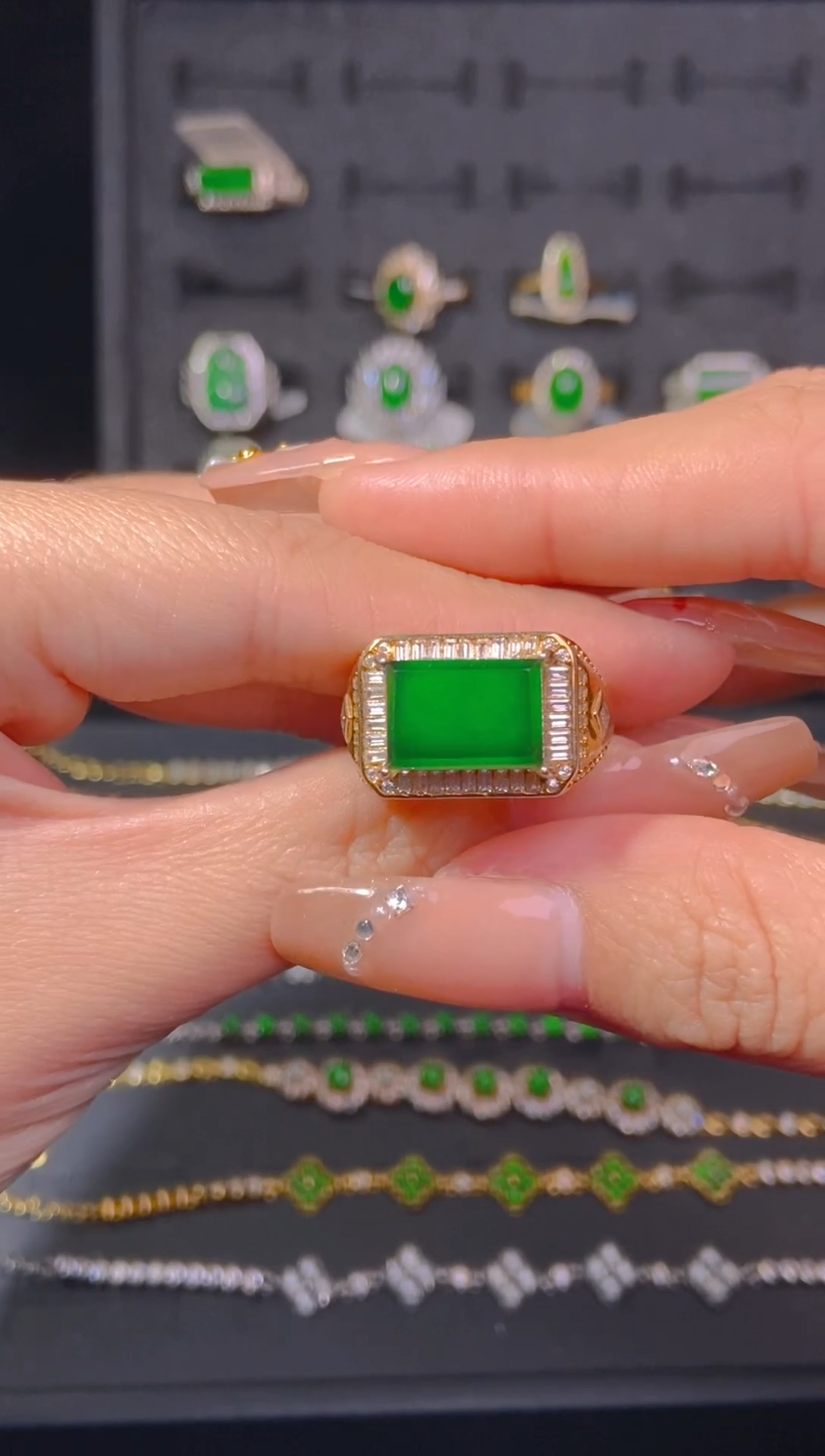 【闪购商品】翡翠戒指未镶嵌天然翡翠A货122