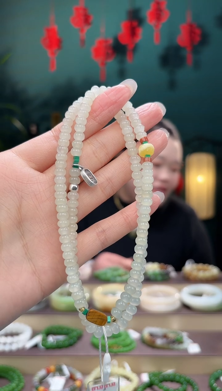 【闪购商品】和田玉项链未镶嵌卡6美人链