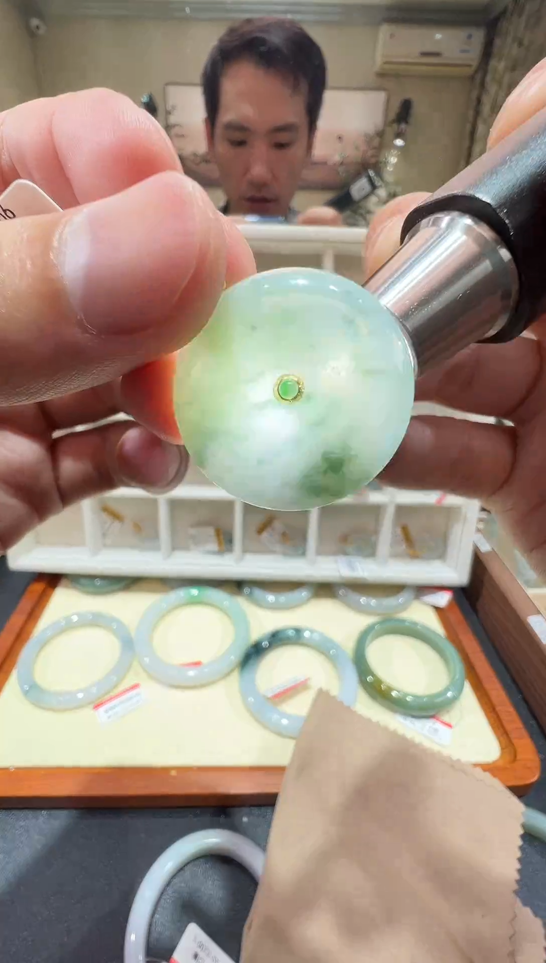 颈饰未镶嵌翡翠-纯天然缅甸A货翡翠-平安扣吊坠-