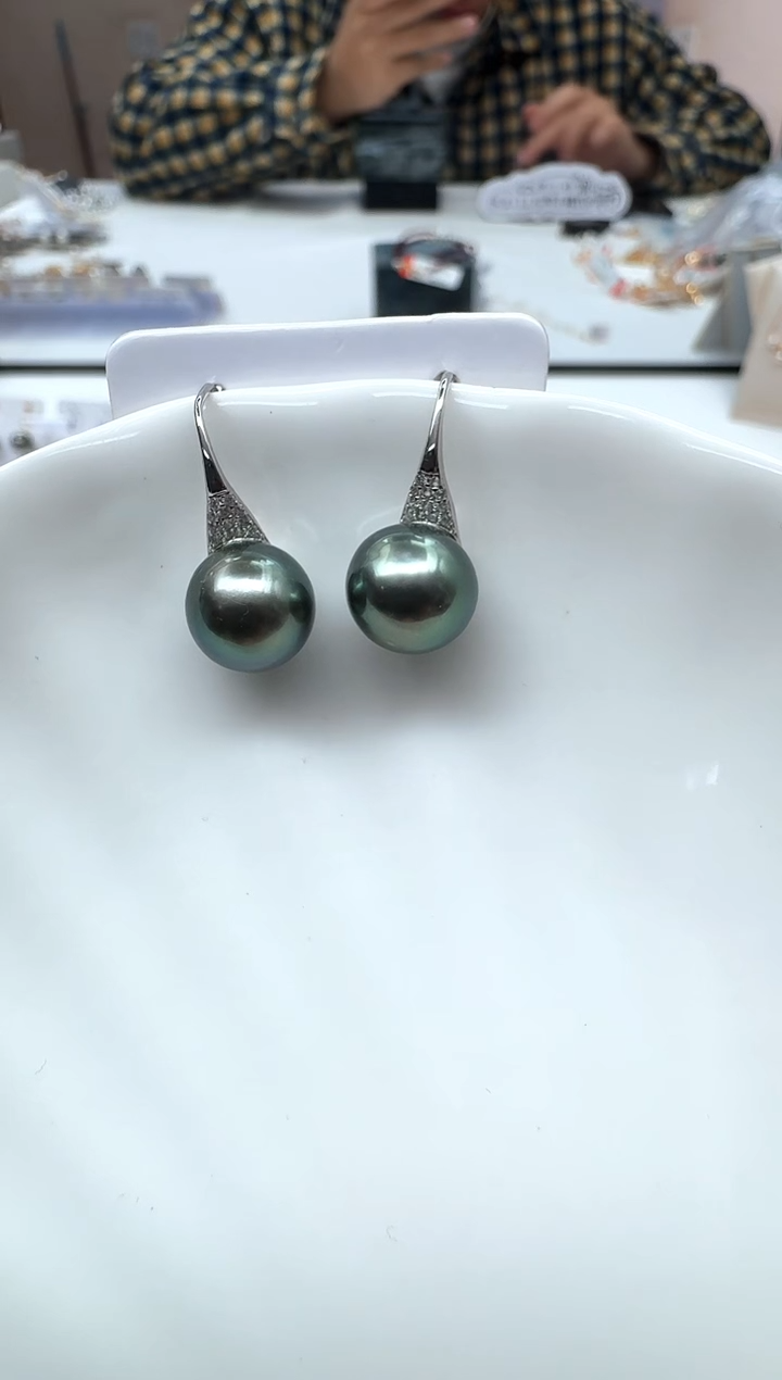 【闪购商品】海水珍珠AQ银S925镶嵌海水珍珠耳钩@@