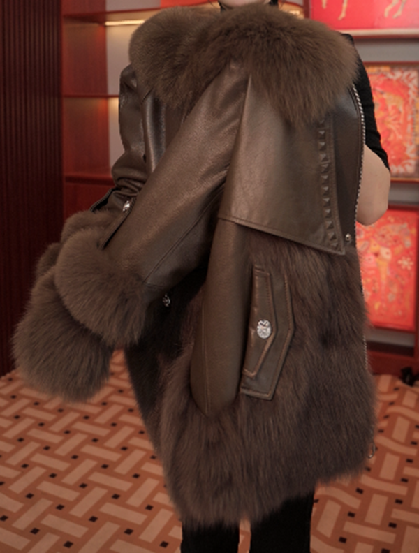 2025杭州专柜原版新款洋气时尚海宁皮草羽绒加绒加厚高填充-XX