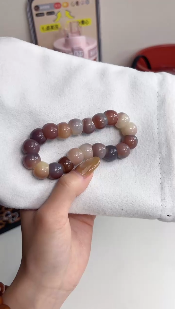 手串菩提根/象牙果i71紫美人玉化蒜瓣大肠13mm手串