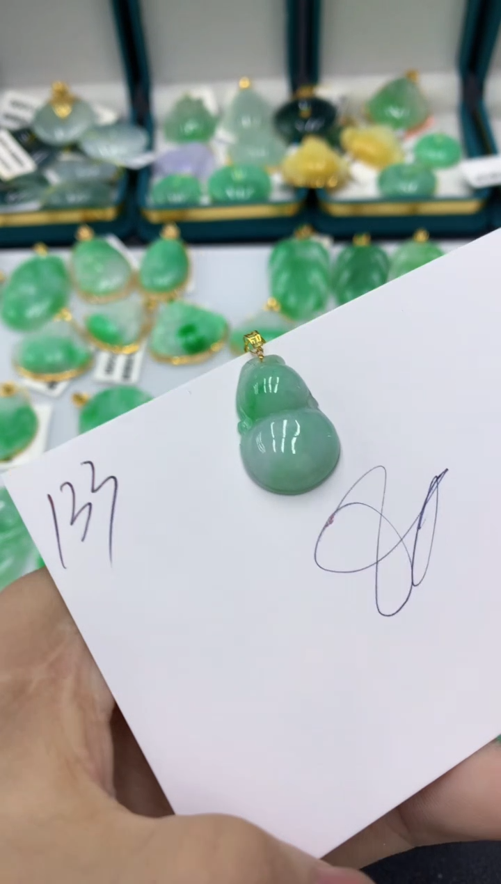 【闪购商品】翡翠颈饰18K金镶嵌翡翠