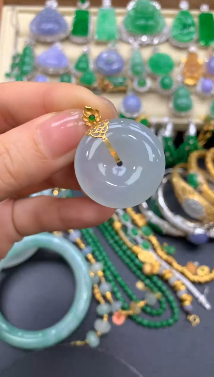 【闪购商品】翡翠颈饰18K金镶嵌133-中国好珍宝