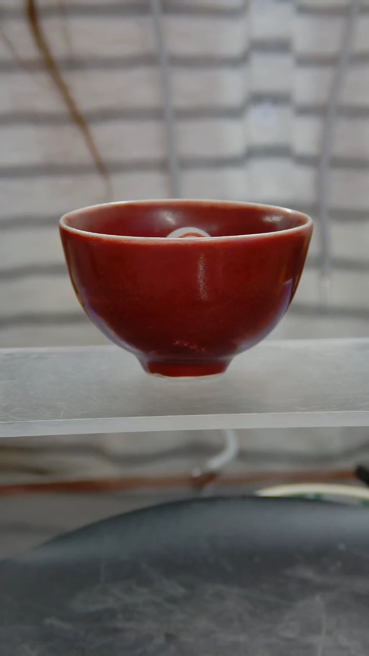 杯郎红窑釉杯#1147#瓷器