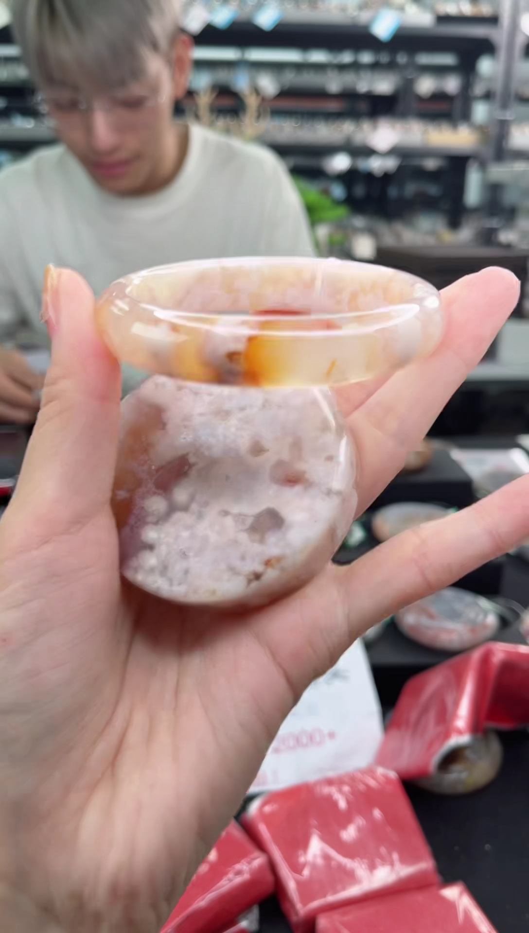 【闪购商品】石英质玉手镯未镶嵌61圈口（赠品镯心）3507147