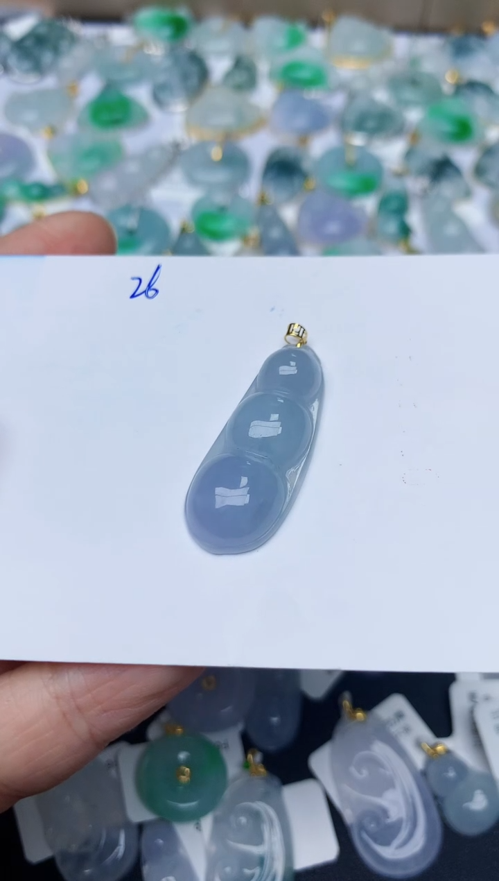 【闪购商品】翡翠颈饰18K金镶嵌天然翡翠A货