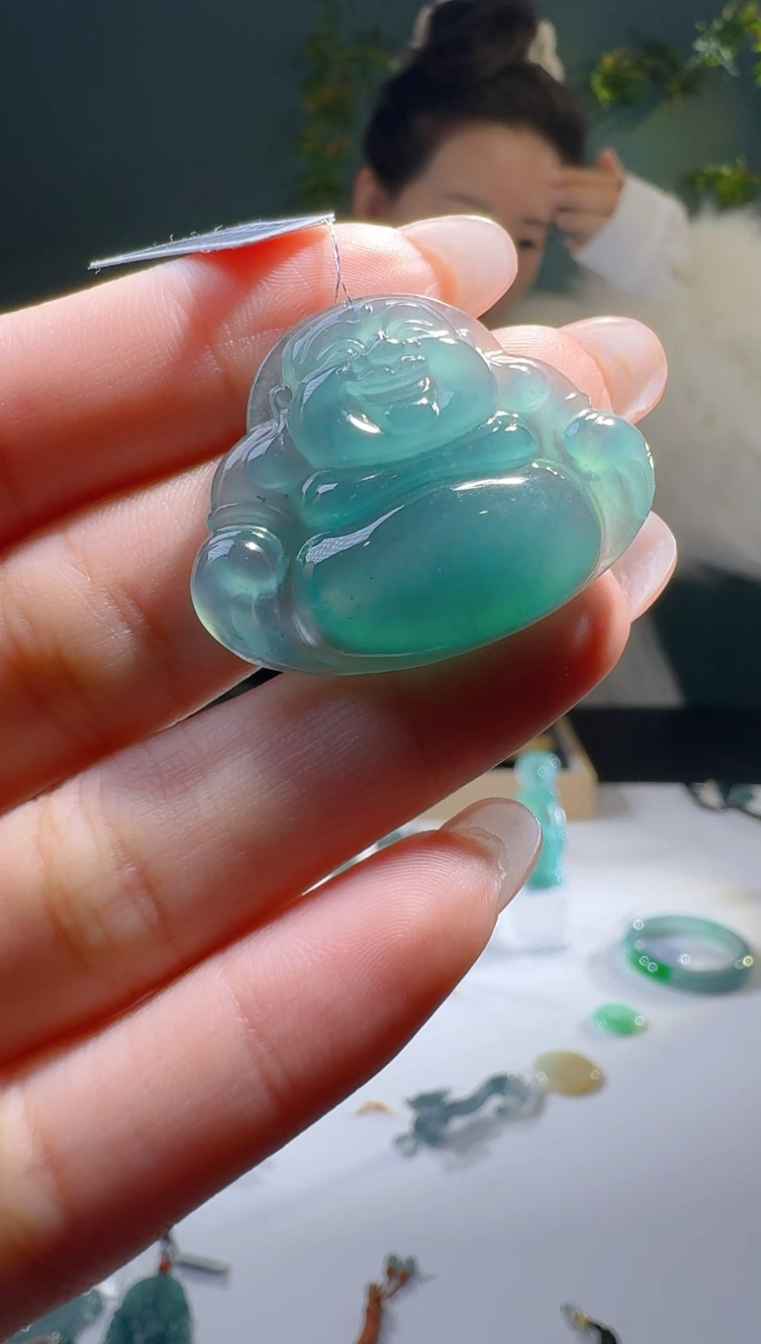 【闪购商品】翡翠颈饰未镶嵌天然A货翡翠佛公