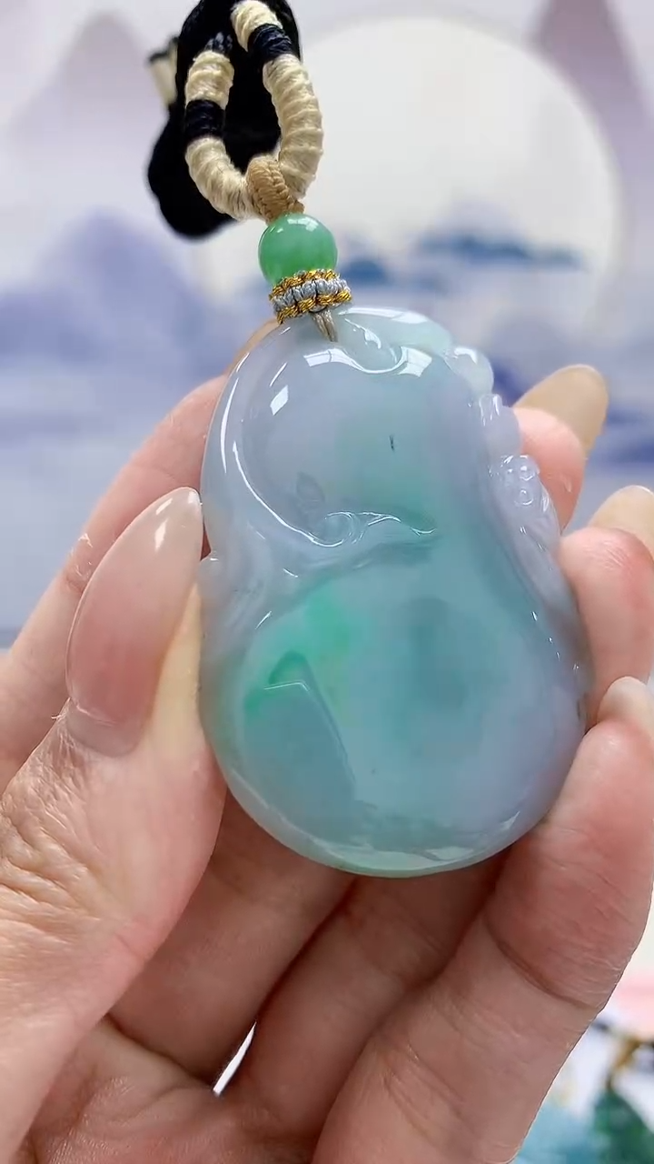 未镶嵌定制翡翠4898MM-毛货挂件71