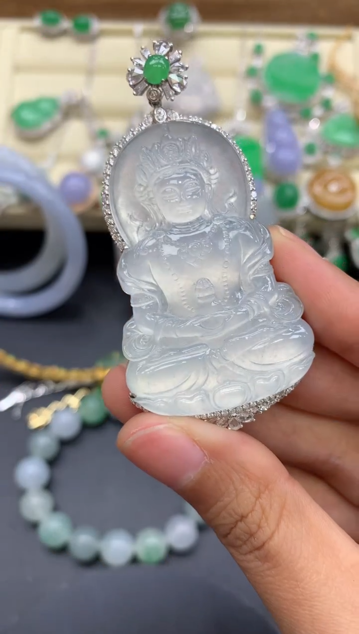 【闪购商品】翡翠颈饰18K金镶嵌606-中国好珍宝