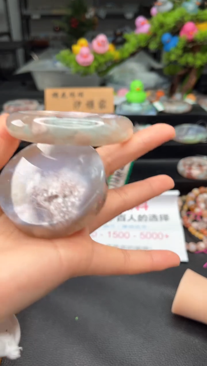 石英质玉未镶嵌手镯59圈口（赠送镯心）2S9544