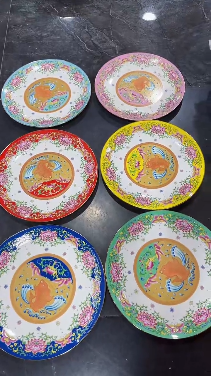 【闪购商品】瓷片10英寸蝶恋花圆深盘1个景德镇陶瓷  