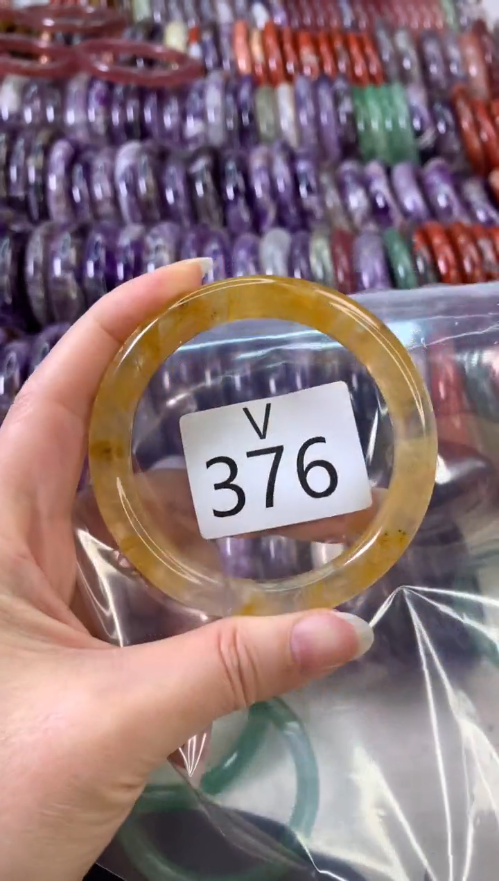 【闪购商品】水晶水晶手镯V未镶嵌376-58+