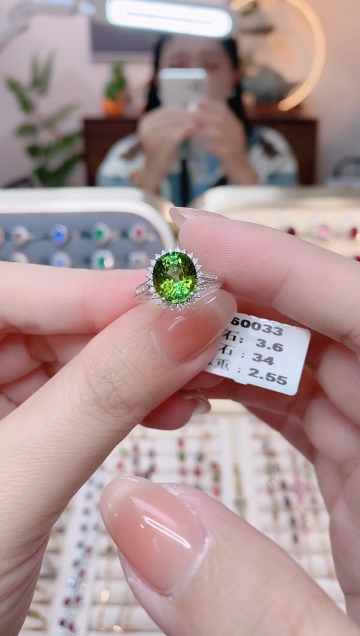 【闪购商品】碧玺18K金戒指18K金镶嵌.