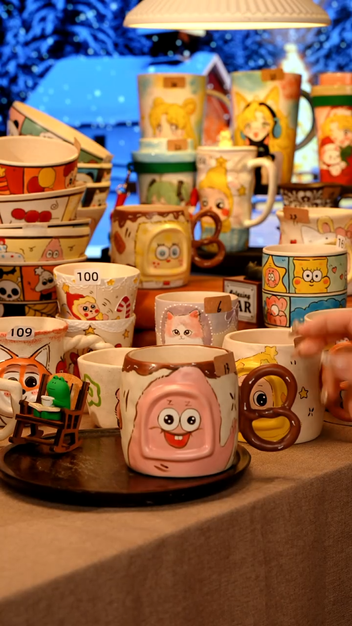 陶瓷013景德镇原创设计师高温手工手绘