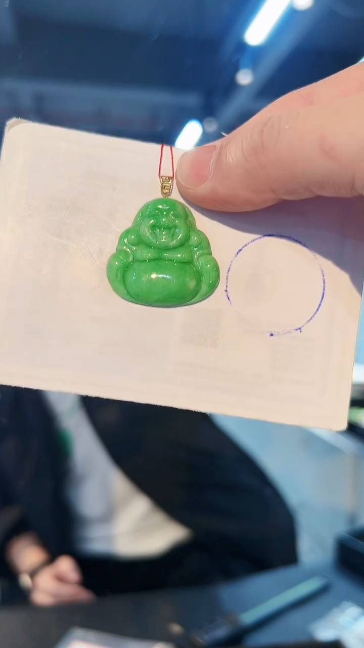 【闪购商品】翡翠颈饰18K金镶嵌缅料A货/支持复检/一件