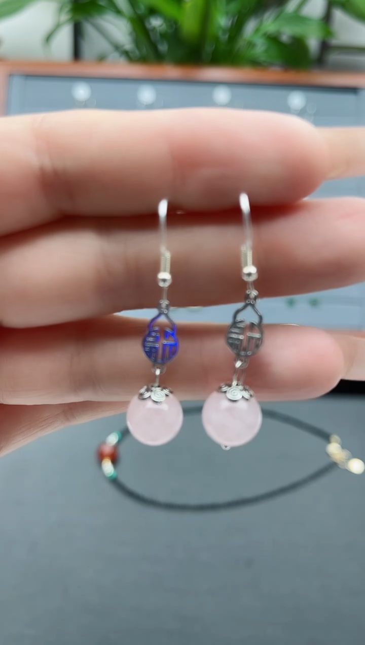 【闪购商品】水晶耳饰银S925镶嵌130A