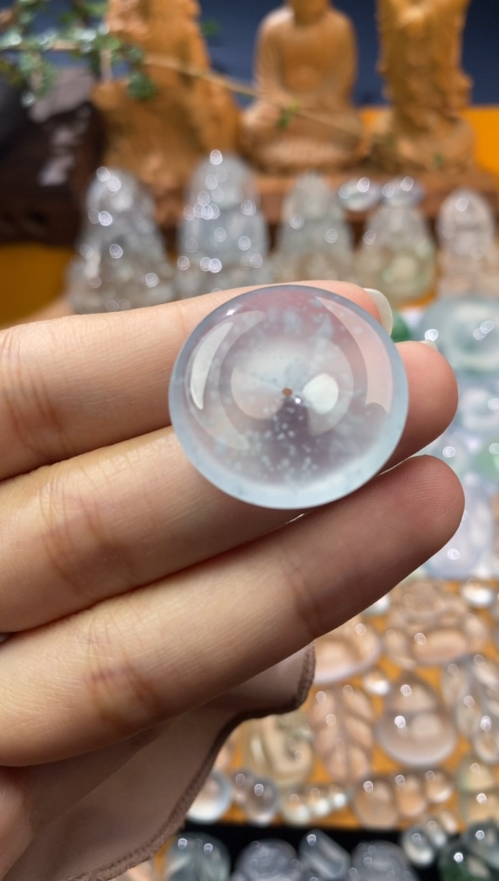 【闪购商品】定制翡翠未镶嵌平安扣25.8*5.4