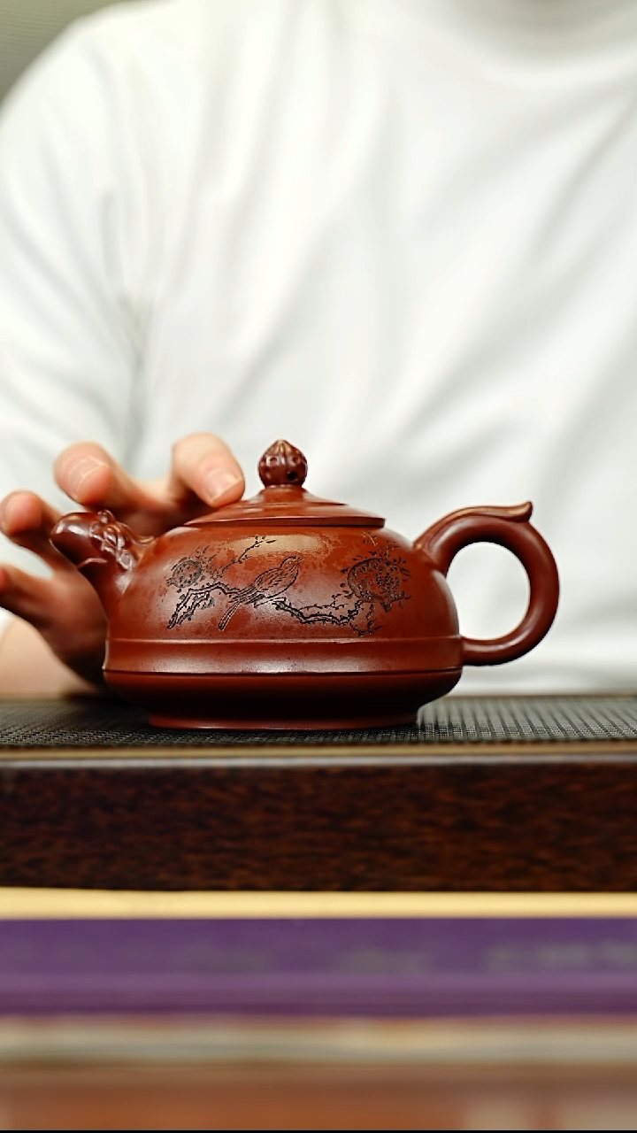 茶壶紫砂宜兴原矿 手工 紫砂壶容量360CC