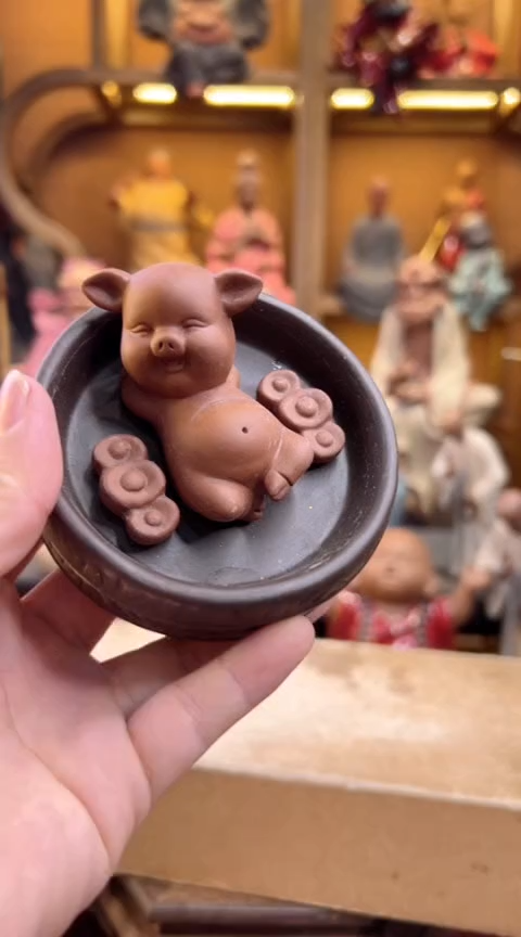 紫砂茶宠器闵茶宠摆件