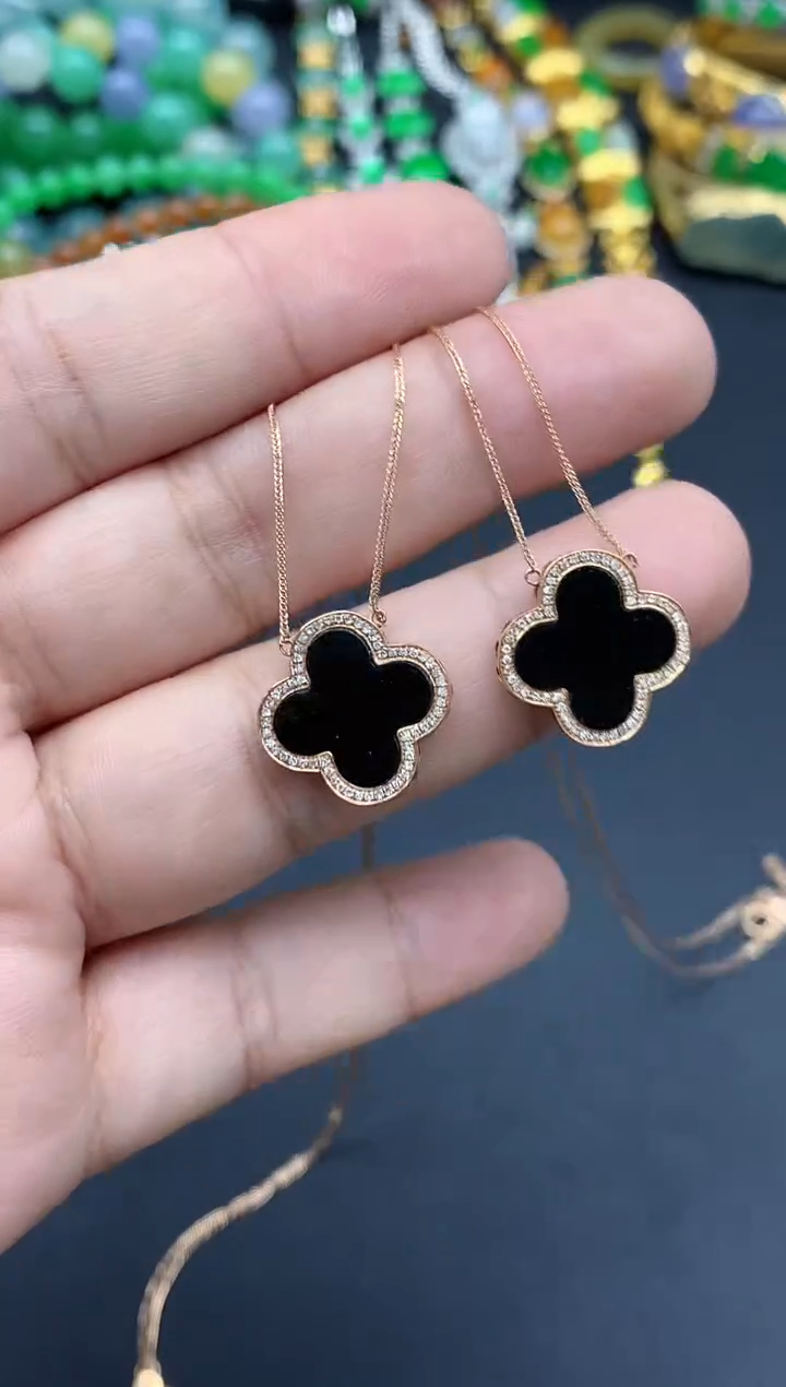 翡翠18K金镶嵌颈饰249-春日珠宝-多样性（发其一）