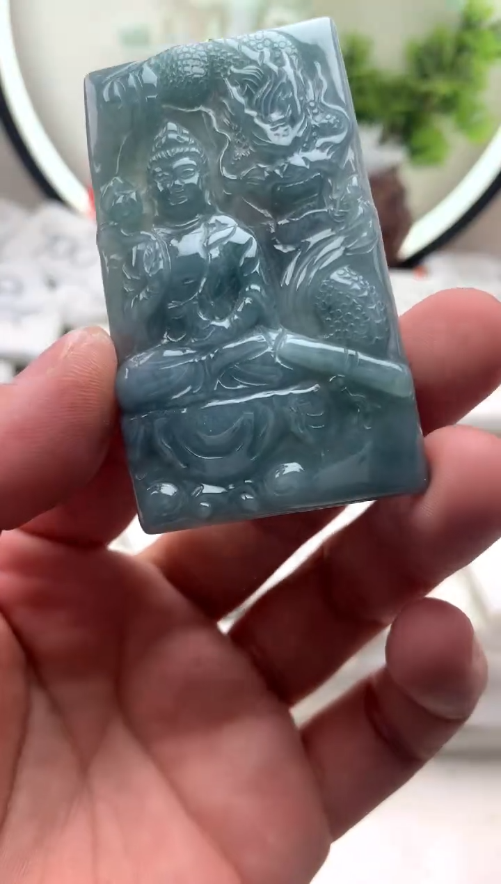 【闪购商品】翡翠颈饰未镶嵌大势至【品质一般介意慎拍】