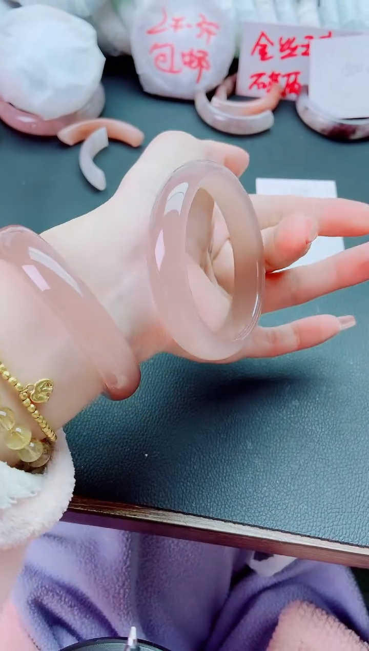 【闪购商品】石英质玉手镯未镶嵌L260-59-60