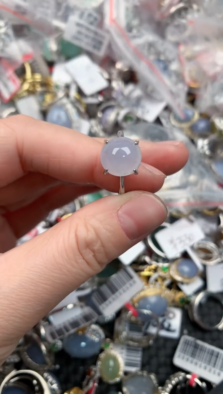 银S925镶嵌戒指翡翠12                  1