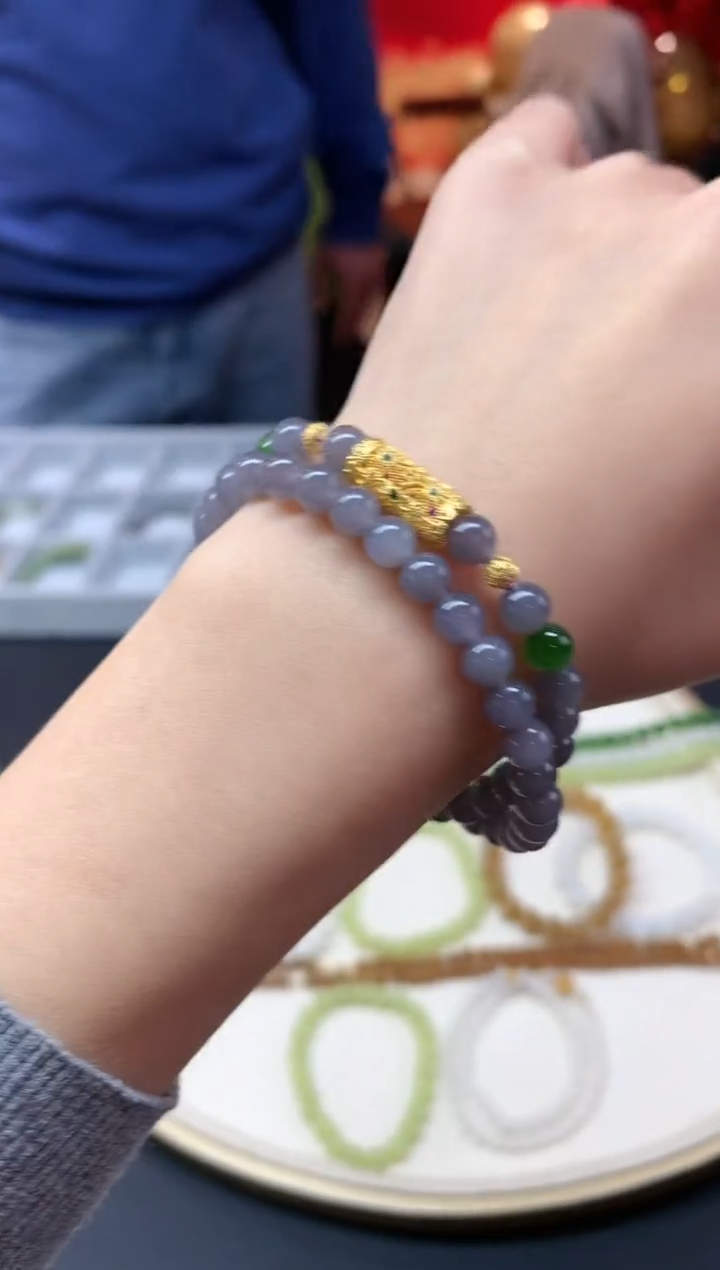 【闪购商品】和田玉珠链18K金镶嵌珠链A501|1580