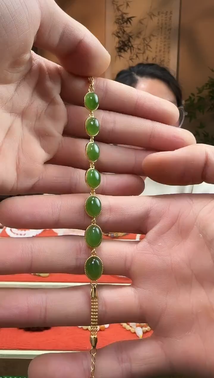 【闪购商品】和田玉手链银S925镶嵌 