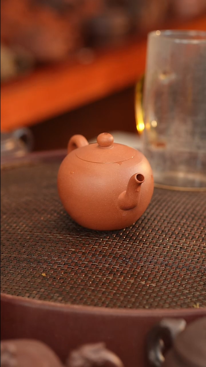 茶壶紫砂全手 红清水 一粒珠 