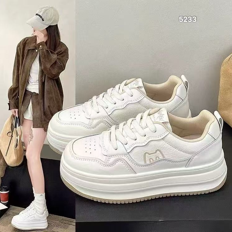 （N）*5233新款厚底简约休闲小白鞋