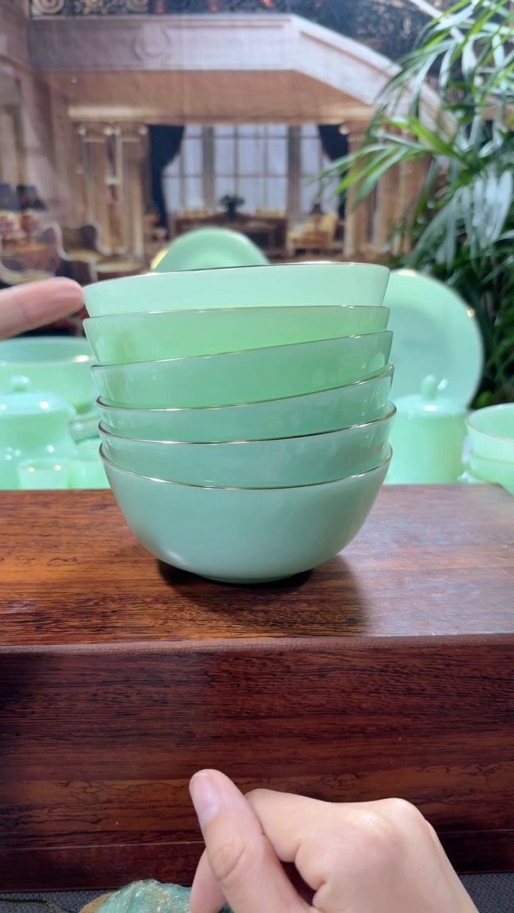 【闪购商品】...5.5英寸玉瓷碗6个口径13.8厘米