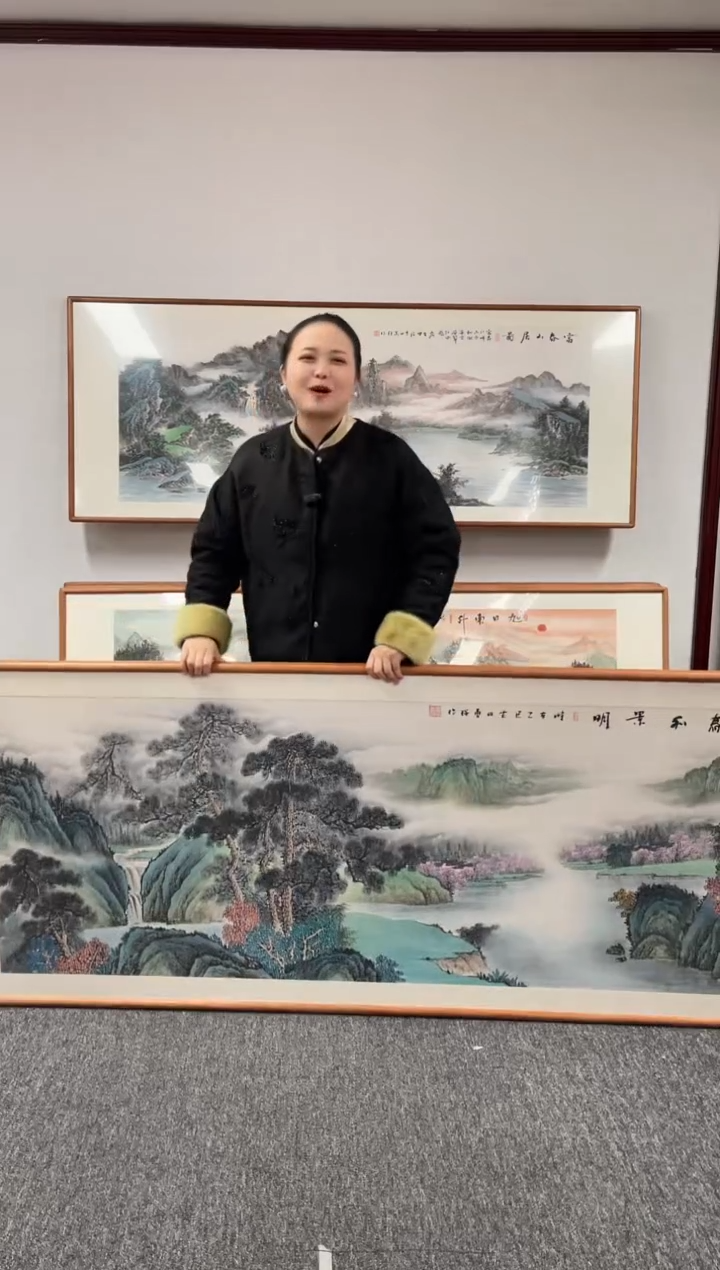 【闪购商品】国画春和景明210*80曹勇强手写手绘作品