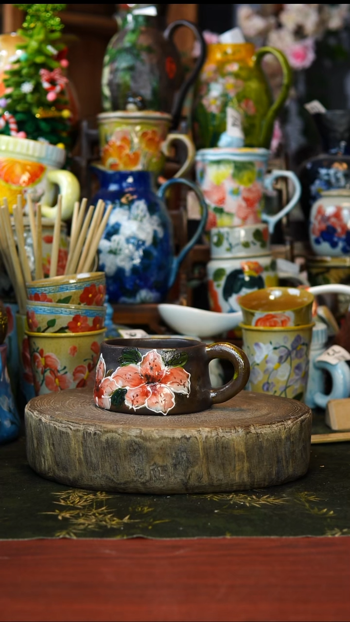 花瓶杯子碗164景德镇手工高温釉下彩