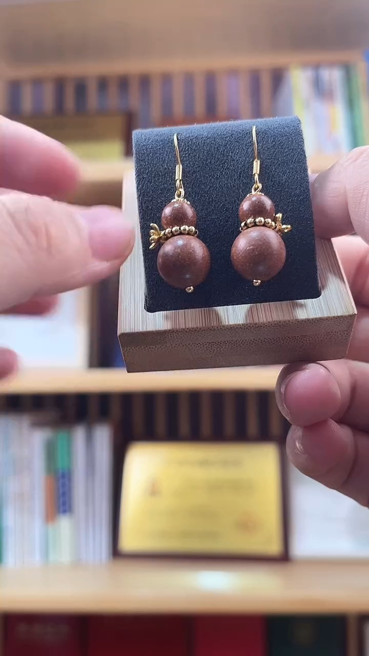 珠串安宫香方葫芦耳环