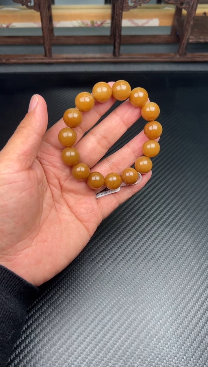 未镶嵌手串和田玉若羌微色差卡14