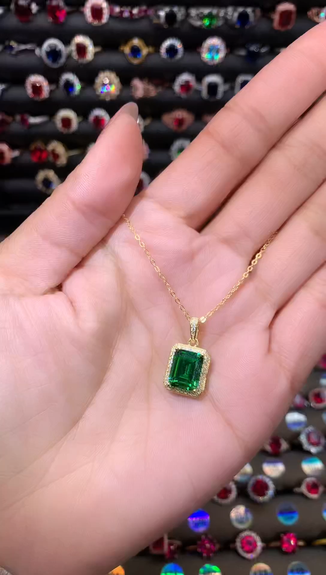 【闪购商品】透辉石吊坠银S925镶嵌1