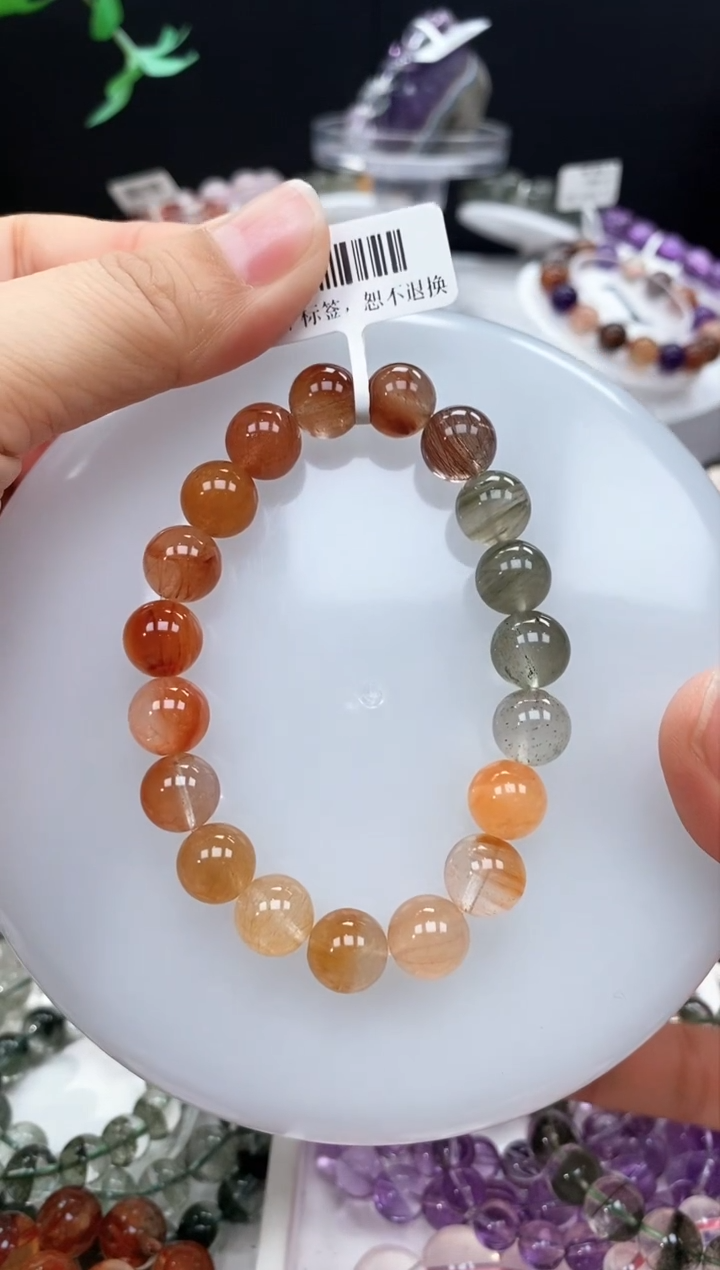 【闪购商品】水晶手串未镶嵌彩兔毛10